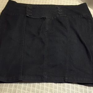 Torrid blue Jean skirt, side seams were taken in